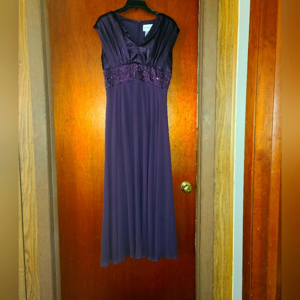 plum purple unaltered bridesmaid dress